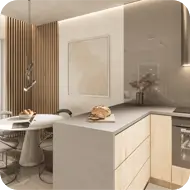 Wizualizacji inwestycji Nad Kamieniczanką Bielsko-Biała Kochanowskiego od strony północnej z lotu ptaka