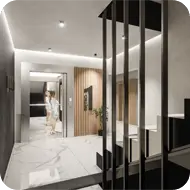 Wizualizacji inwestycji Nad Kamieniczanką Bielsko-Biała Kochanowskiego od strony północnej z lotu ptaka