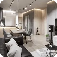 Wizualizacji inwestycji Nad Kamieniczanką Bielsko-Biała Kochanowskiego od strony północnej z lotu ptaka