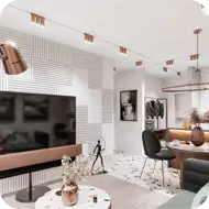 Wizualizacji inwestycji Nad Kamieniczanką Bielsko-Biała Kochanowskiego od strony północnej z lotu ptaka